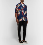 Rhude - Falling For You Oversized Camp-Collar Printed Voile Shirt - Men - Navy