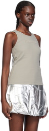 Rabanne Gray Flocked Tank Top