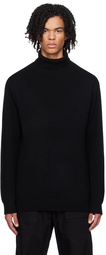 BEAMS PLUS Black Rolled Turtleneck