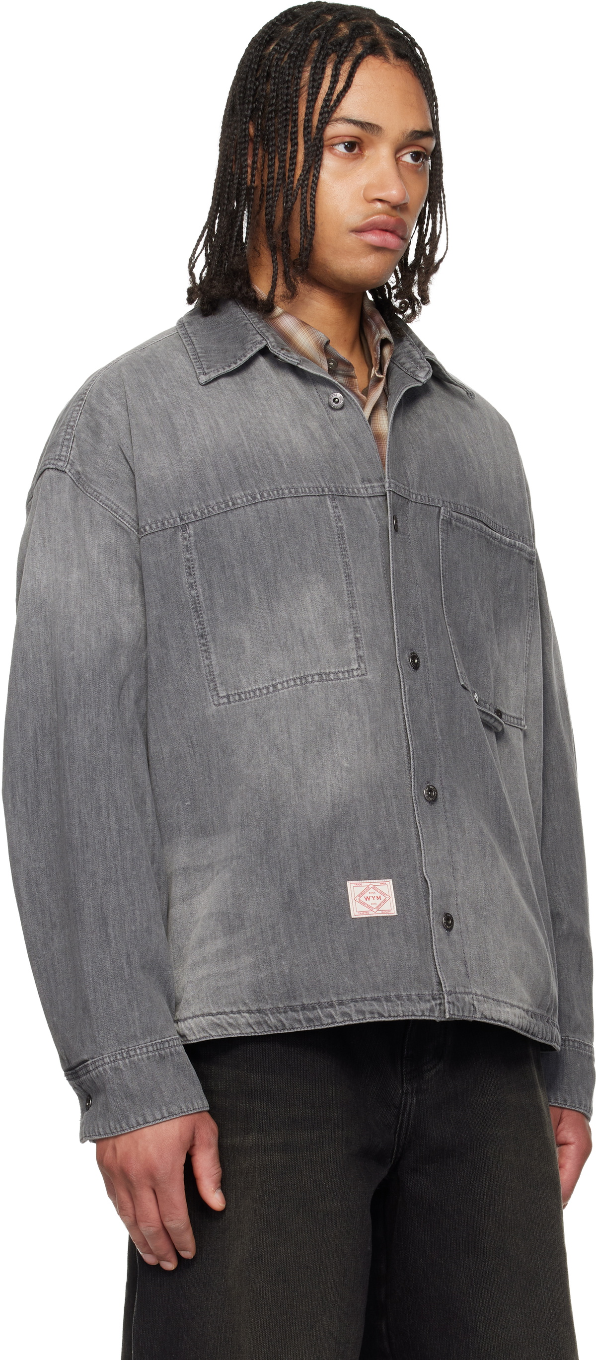 WOOYOUNGMI Black Lightweight Denim Shirt