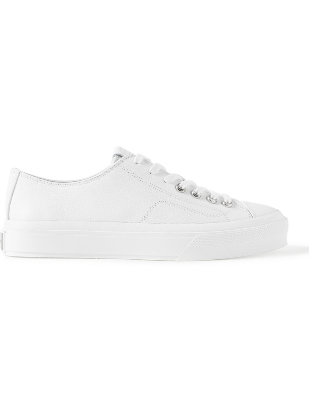 Photo: GIVENCHY - City Full-Grain Leather Sneakers - White