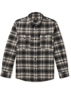 A.P.C. - Leo Checked Wool-Blend Flannel Shirt - Black