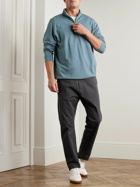 Peter Millar - Crown Cotton-Blend Piqué Half-Zip Sweatshirt - Blue