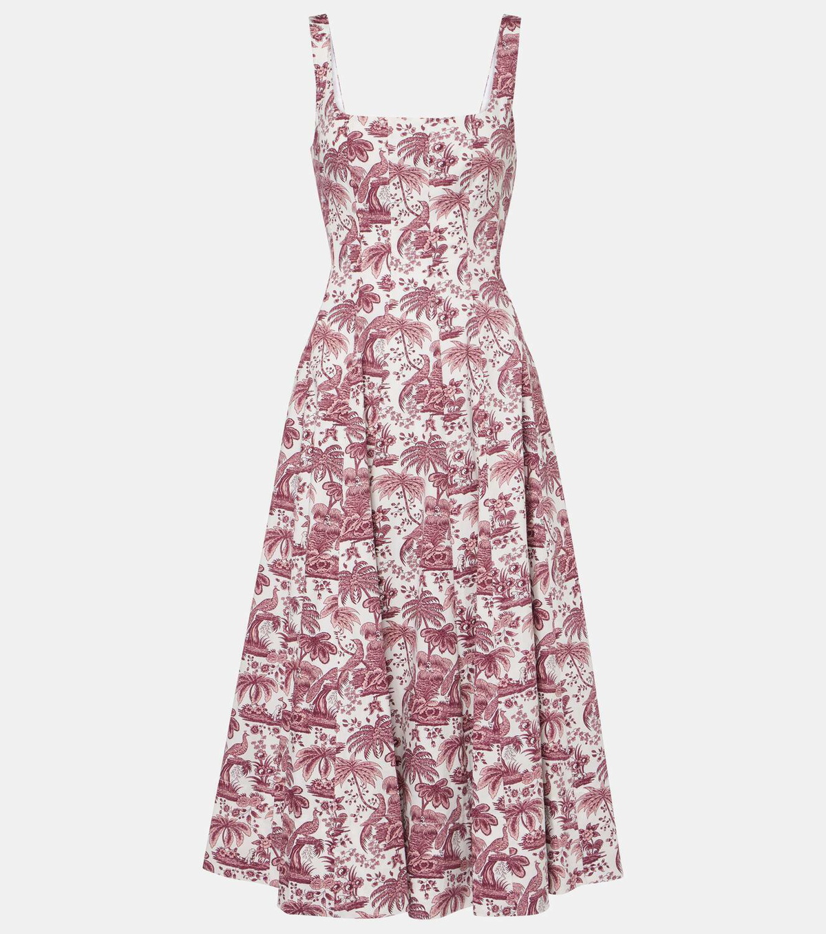 Staud Wells printed cotton midi dress Staud