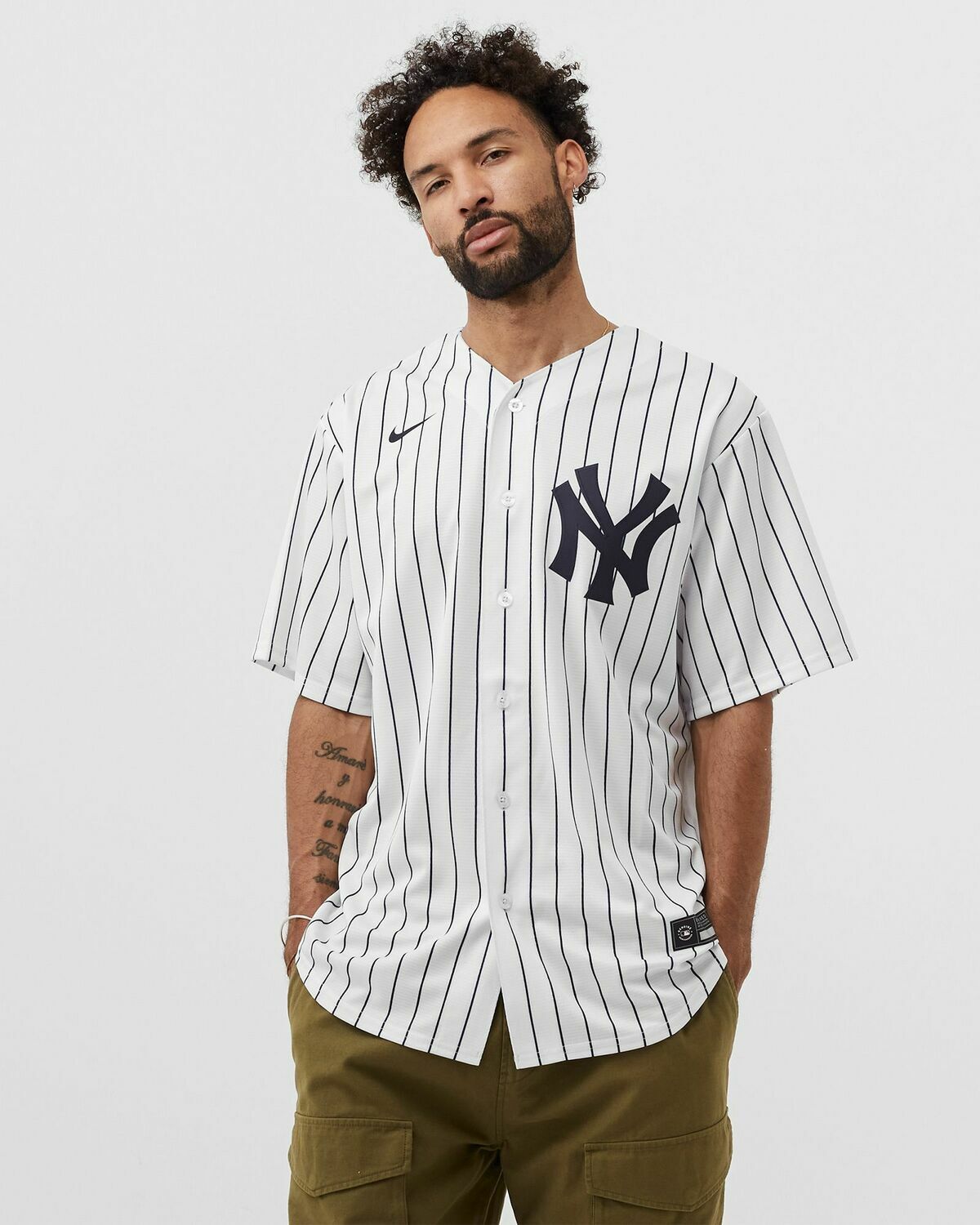 Nike Nike Official Replica Home Jersey New York Yankees White Jerseys