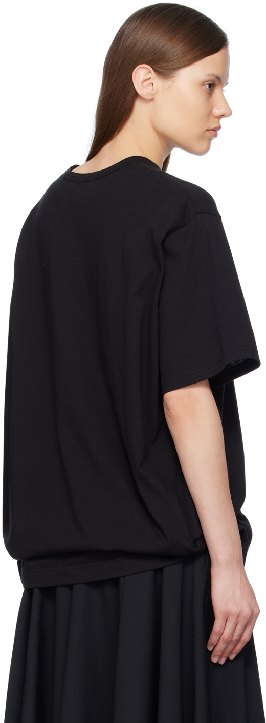 YOHJI YAMAMOTO Black Printed T-Shirt