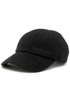Saint Laurent Logo-embroidered Cashmere cap Black