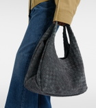 Bottega Veneta Campana Intrecciato Large suede tote bag