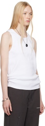 POST ARCHIVE FACTION (PAF) White 8.0 Right Sleeveless Tank Top