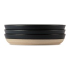 KINTO Black Ceramic Lab CLK-151 Deep Plate Set, 8 in