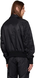 Moschino Black Insulated Bomber Jacket