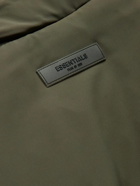 FEAR OF GOD ESSENTIALS - Logo-Appliquéd Padded Stretch-Nylon Half-Zip Jacket - Black