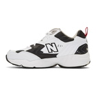 New Balance White and Black 608 Sneakers