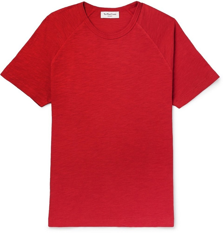 Photo: YMC - Slub Cotton-Jersey T-Shirt - Red