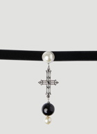 Gothic Cross Choker Necklace in Black