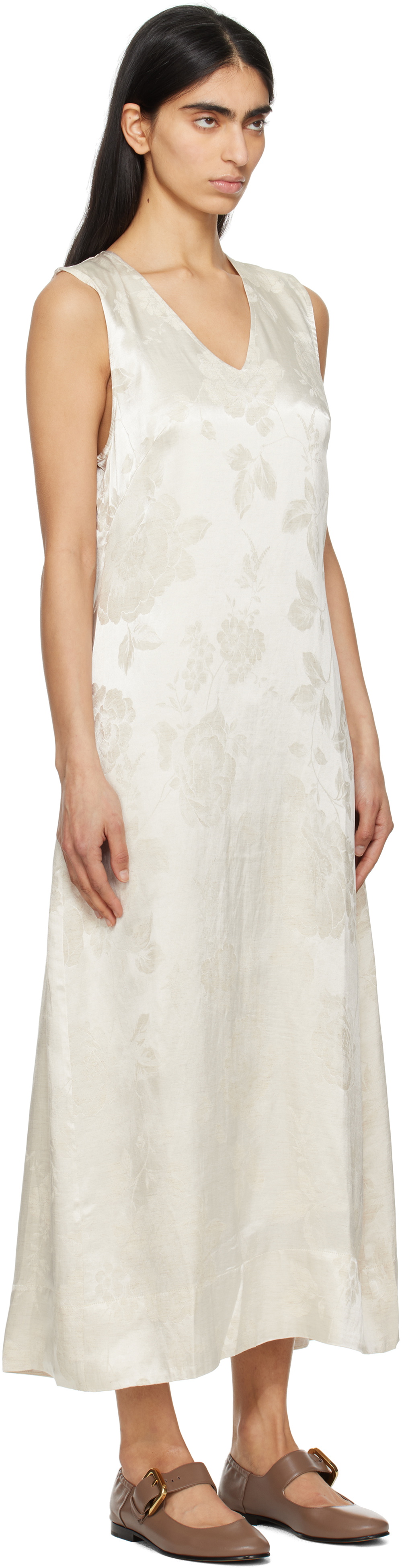 Holzweiler Off-White Luka Jacquard Maxi Dress
