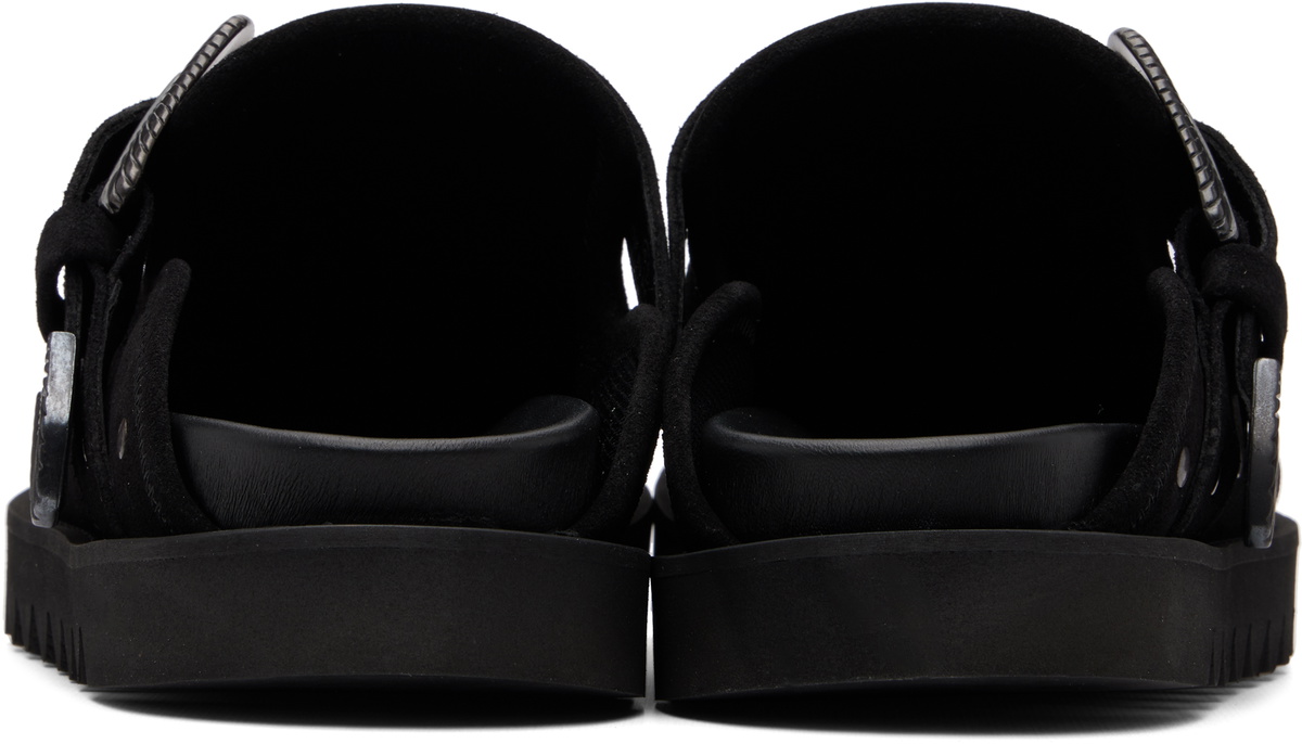 Toga Virilis Black Eyelet Metal Sabot Loafers