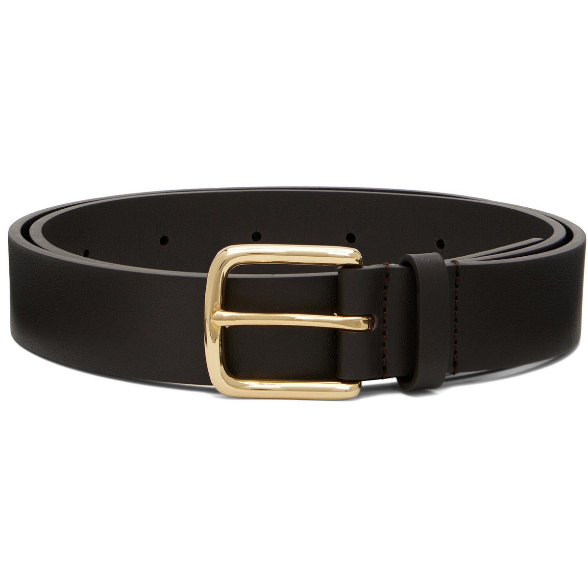 ssstein Brown Pinned Buckle Classic Leather Belt