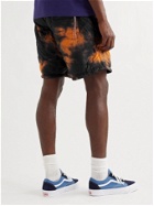 Aries - Quilted Padded Tie-Dyed Shell Shorts - Orange