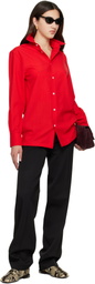 WILLY CHAVARRIA Red Woolen Shirt