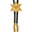 Versace Black Bolo Tie Star Necklace