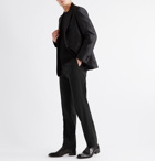 Brioni - Slim-Fit Wool Tuxedo Trousers - Black