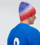ERL Striped mohair and wool-blend beanie