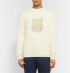 Maison Kitsuné - Logo-Intarsia Merino Wool Sweater - Neutrals