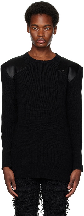 Photo: 1017 ALYX 9SM Black Paneled Sweater