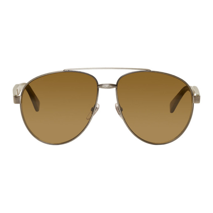 Photo: Gucci Silver Aviator Sunglasses