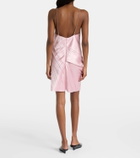 Sportmax Carta pleated satin minidress