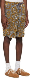 Dries Van Noten Gold & Silver Embroidered Shorts