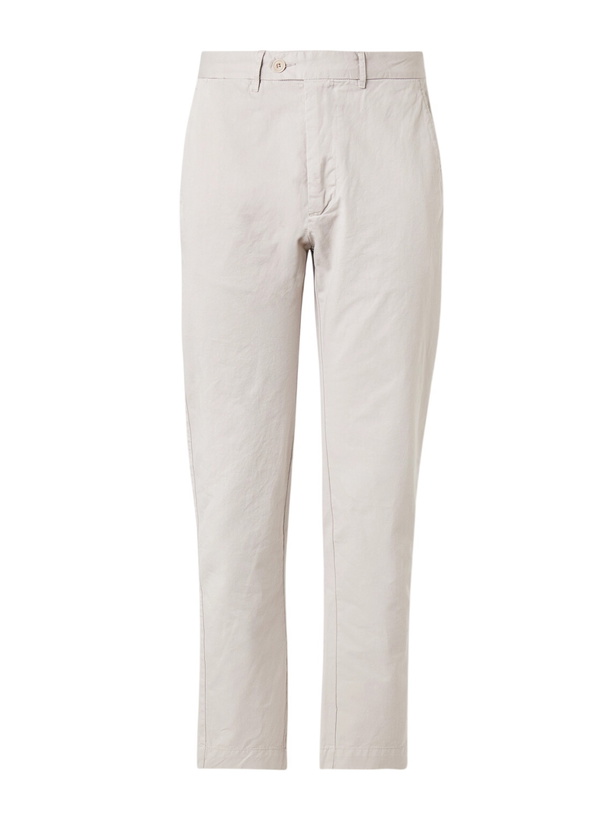 Photo: Hartford - Taylor Straight-Leg Cotton-Gabardine Trousers - Neutrals