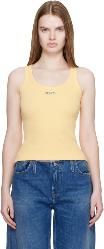 Photo: Casablanca Yellow Corrosion Ribbed Tank Top