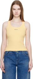 Casablanca Yellow Corrosion Ribbed Tank Top