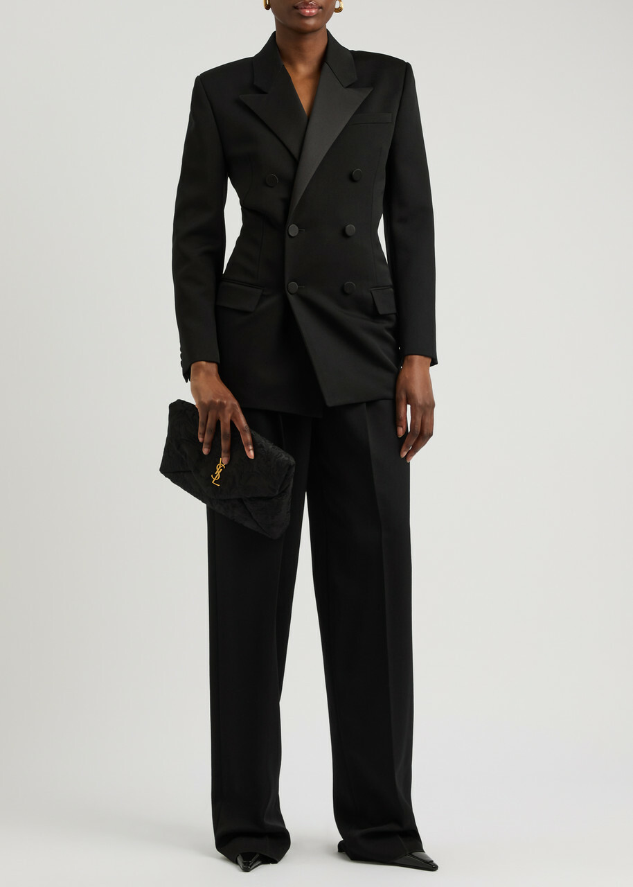 Saint Laurent Double-breasted Wool Blazer Black Saint Laurent