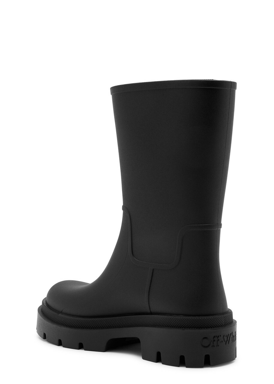 Off-white Reboot Printed Pvc Mid-calf Boots Black
