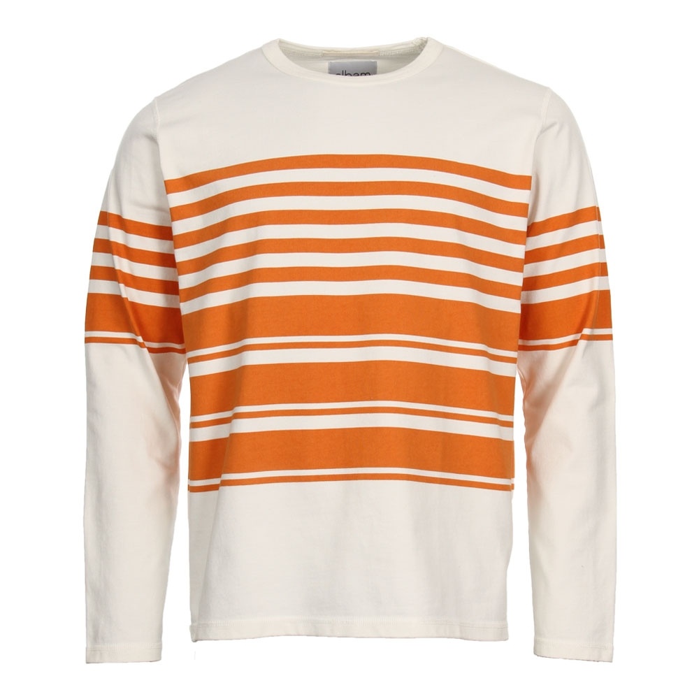 Striped Sweat - Ecru/Burnt Orange