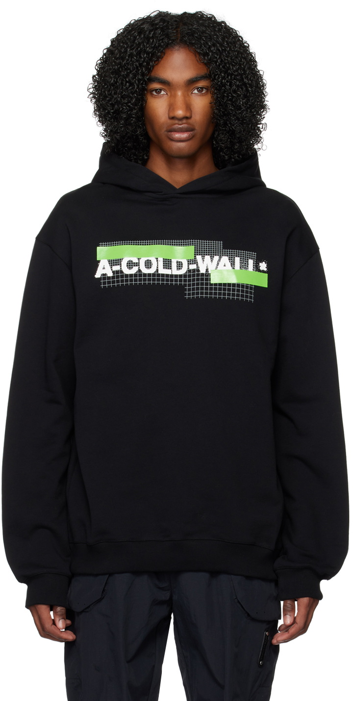 A-COLD-WALL* Black Grid Hoodie A-Cold-Wall*