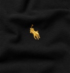 POLO RALPH LAUREN - Slim-Fit Logo-Embroidered Contrast-Tipped Cotton-Piqué Polo Shirt - Black