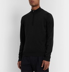 John Smedley - Tapton Slim-Fit Merino Wool Half-Zip Sweater - Black