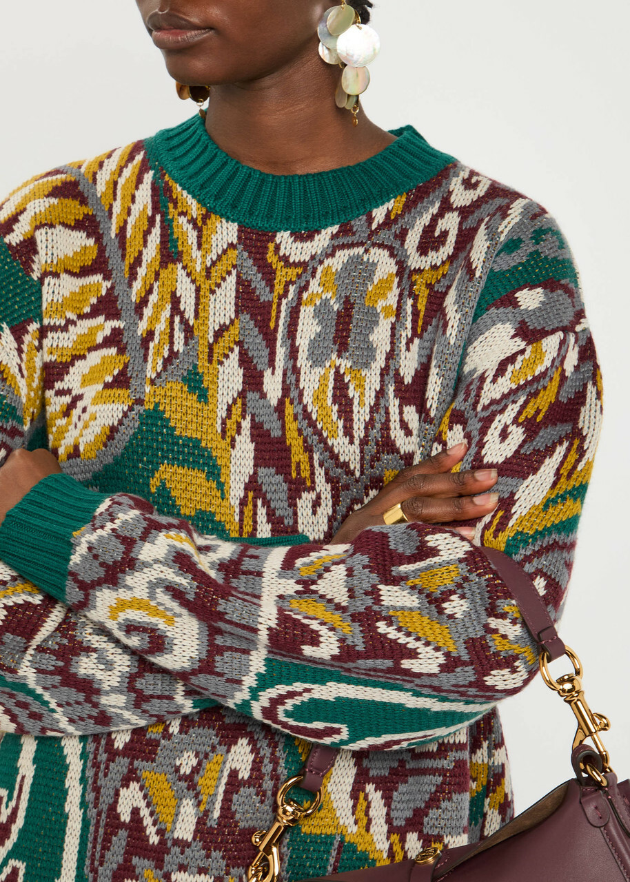 Etro Patterned Wool-blend Jumper Multi Print