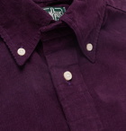 Gitman Vintage - Slim-Fit Button-Down Collar Cotton-Corduroy Shirt - Men - Purple