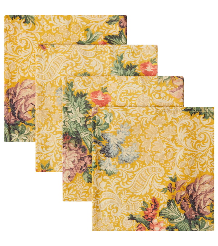 Photo: Cabana Peonia set of 4 linen napkins
