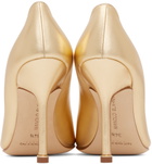 Manolo Blahnik Gold Hangisi Heels