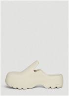 Rubber Flash Clogs in White