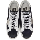 Golden Goose Navy and Grey Superstar Sneakers