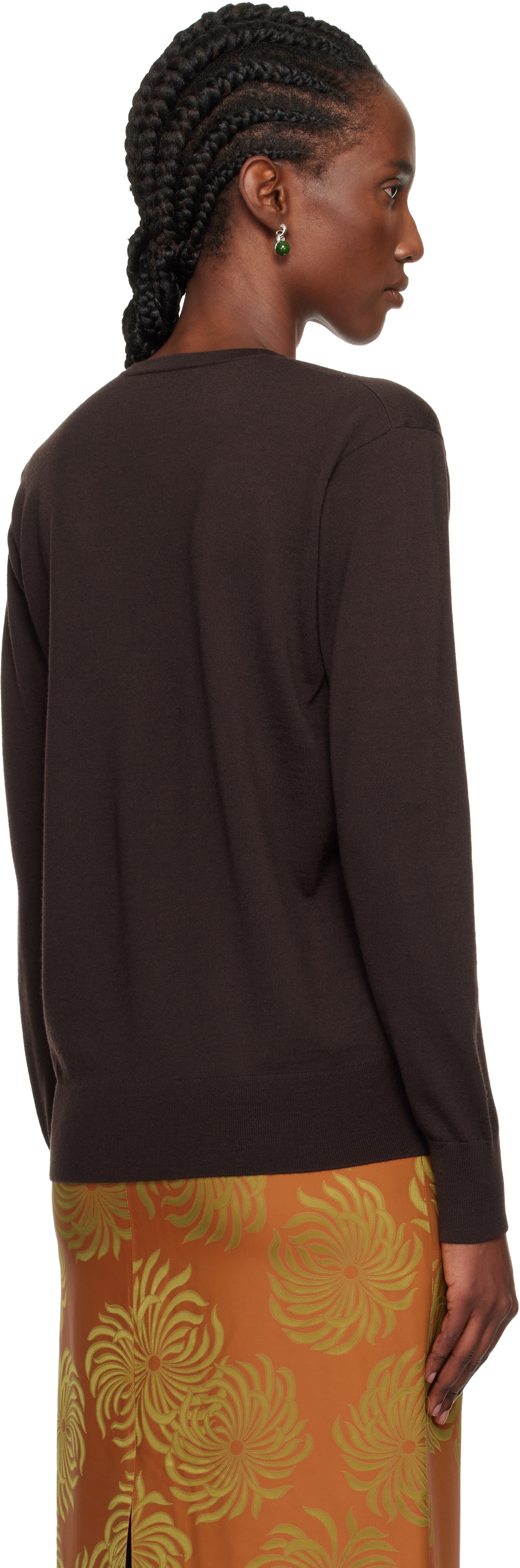 Dries Van Noten Brown Wool Sweater