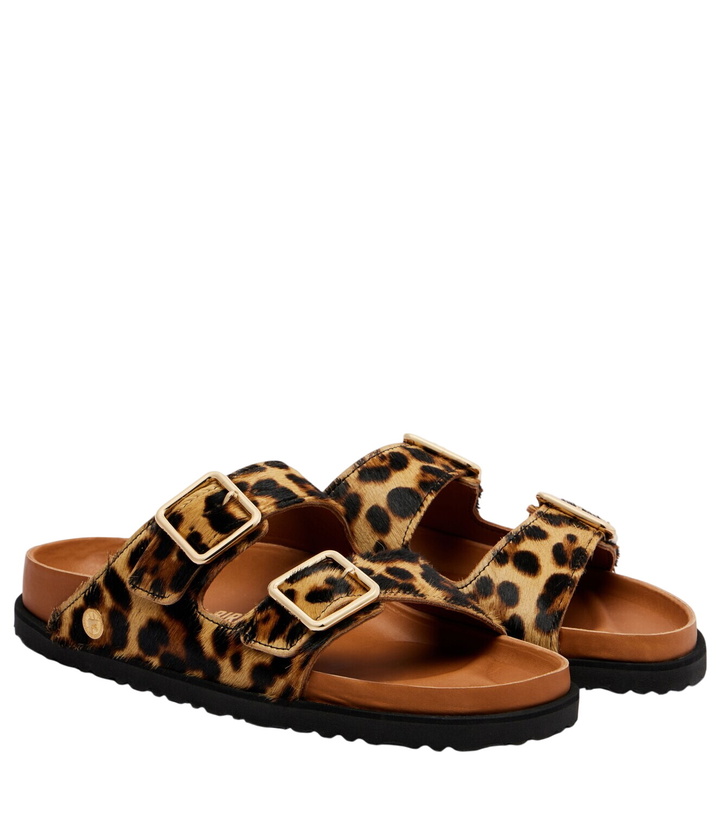 Photo: Birkenstock 1774 Arizona leopard-print calf hair slides