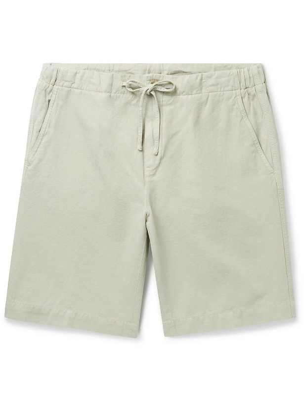 Photo: Loro Piana - Straight-Leg Cotton and Linen-Blend Drawstring Bermuda Shorts - Neutrals